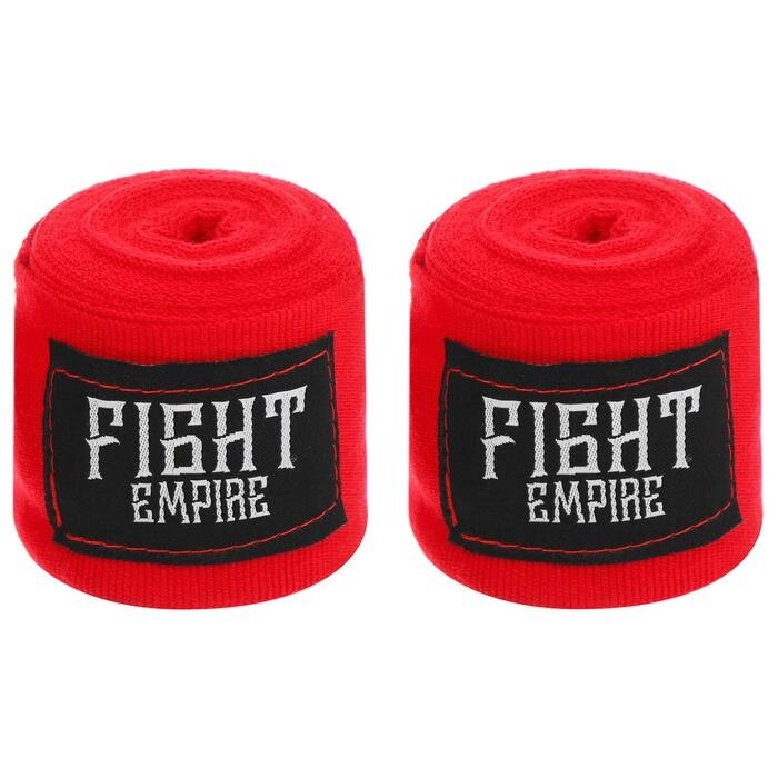 Бинты боксёрские эластичные FIGHT EMPIRE 4 м, цвет красный от компании Интернет-гипермаркет «MOLL» - фото 1