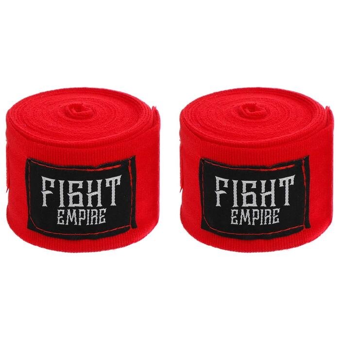 Бинты боксёрские эластичные FIGHT EMPIRE 5 м, цвет красный от компании Интернет-гипермаркет «MOLL» - фото 1