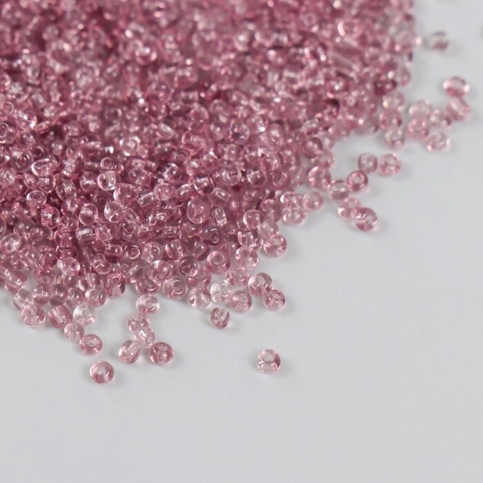 Бисер стекло 12/0 "Пыльно-розовый" прозрачный 450 гр от компании Интернет-гипермаркет «MOLL» - фото 1