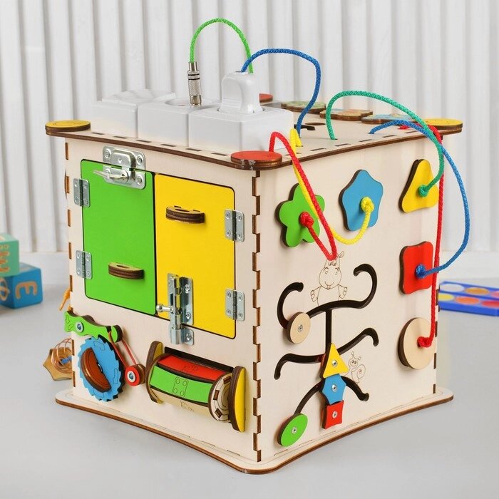 Бизикуб "Развивающий куб" с электрикой 2525 см от компании Интернет-гипермаркет «MOLL» - фото 1