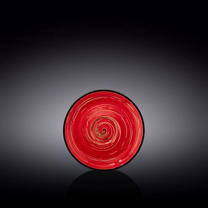 Блюдце Wilmax Spiral, d=12 см, цвет красный от компании Интернет-гипермаркет «MOLL» - фото 1
