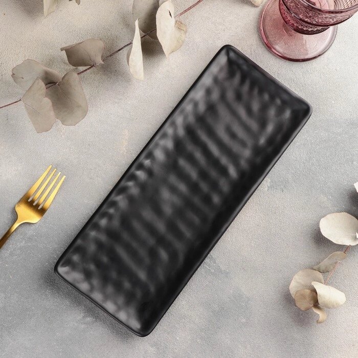 Блюдо “Черный Восток” 28,5х11х1,5 см, цвет черный от компании Интернет-гипермаркет «MOLL» - фото 1