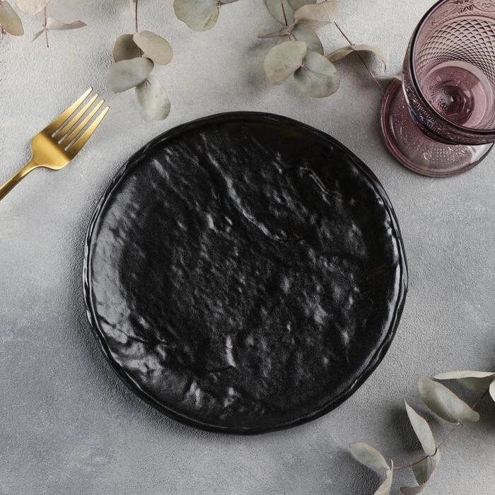 Блюдо для подачи Magistro Moon, 212 см, цвет чёрный от компании Интернет-гипермаркет «MOLL» - фото 1