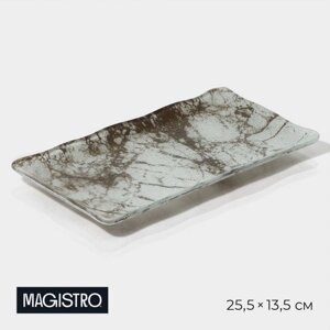 Блюдо для подачи Magistro "Мрамор", 25,513,52 см, цвет белый