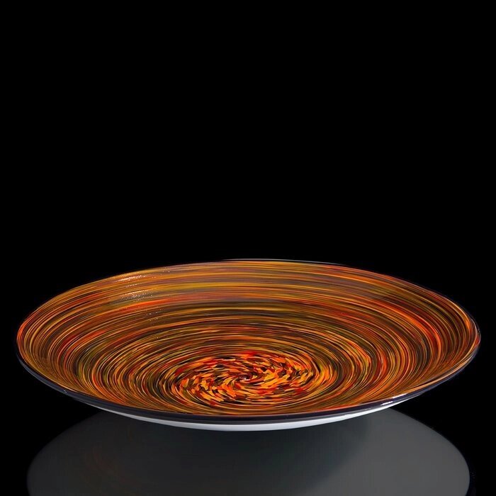 Блюдо интерьерное "Milan Glass", оранжевая от компании Интернет-гипермаркет «MOLL» - фото 1