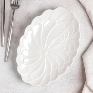 Блюдо "Ромашка", 25173 см, цвет белый