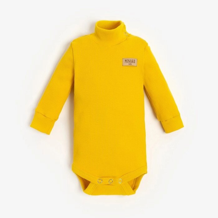 Боди-водолазка детская MINAKU, цвет жёлтый, рост 62-68 см от компании Интернет-гипермаркет «MOLL» - фото 1
