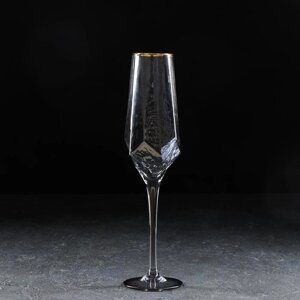 Бокал для шампанского Magistro "Дарио", 180 мл, 527,5 см, цвет графит