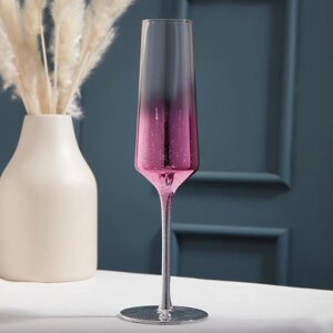 Бокал для шампанского "Мерцание", 190 мл, цвет розовый