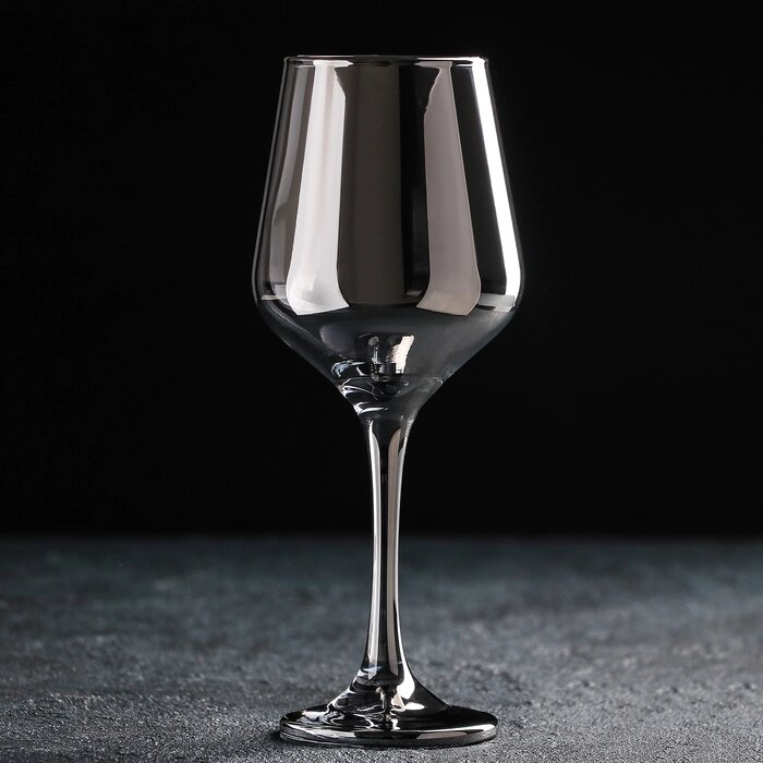Бокал для вина "Кьянти", 400 мл, цвет серый от компании Интернет-гипермаркет «MOLL» - фото 1