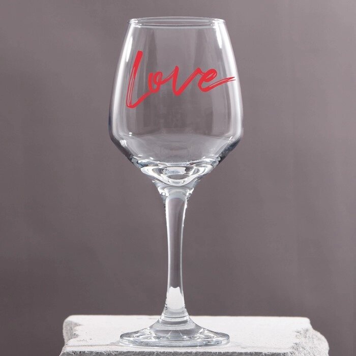 Бокал для вина "Love" 350 мл от компании Интернет-гипермаркет «MOLL» - фото 1