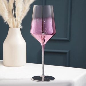 Бокал для вина "Мерцание", 500 мл, 8,525 см, цвет розовый