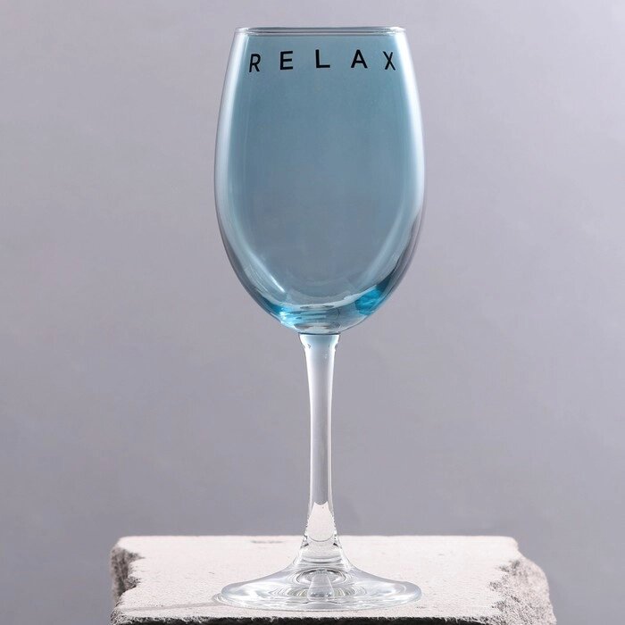 Бокал для вина "Relax", 360 мл синий от компании Интернет-гипермаркет «MOLL» - фото 1