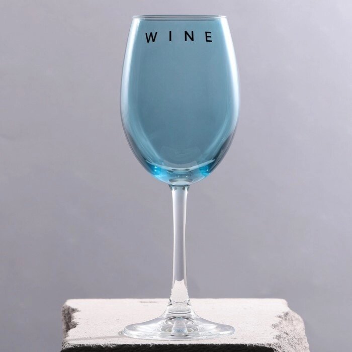 Бокал для вина "Wine", 360 мл синий от компании Интернет-гипермаркет «MOLL» - фото 1
