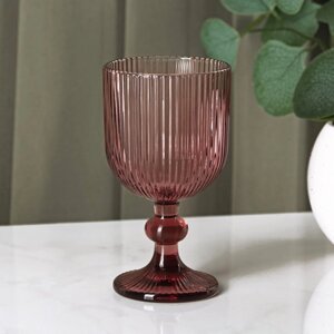 Бокал стеклянный для вина Magistro "Грани", 250 мл, 814,5 см, цвет красный