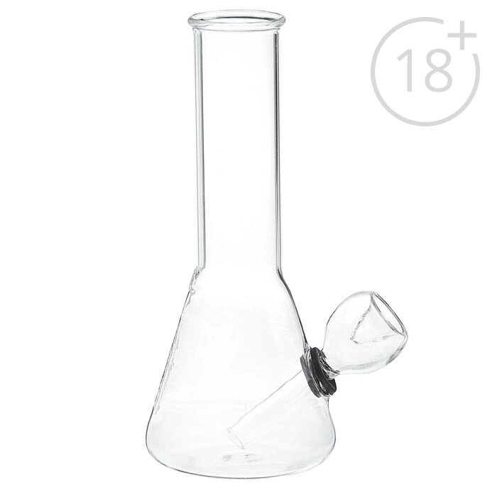 Бонг стеклянный "Химическая колба", 15 см, от компании Интернет-гипермаркет «MOLL» - фото 1