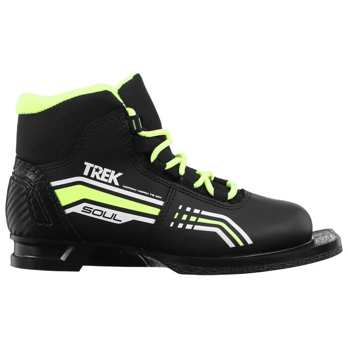Ботинки лыжные TREK Soul 1 NN75 ИК (черный, лайм неон) (р. 46) от компании Интернет-гипермаркет «MOLL» - фото 1