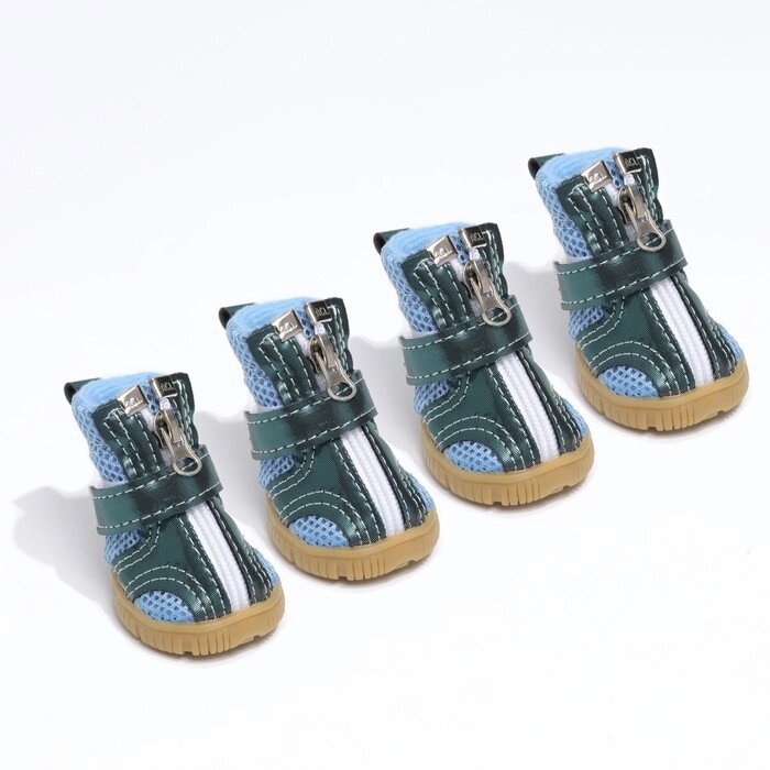 Ботинки "Мото", набор 4 шт, 2 размер (4,4 х 3,4 см), синие от компании Интернет-гипермаркет «MOLL» - фото 1