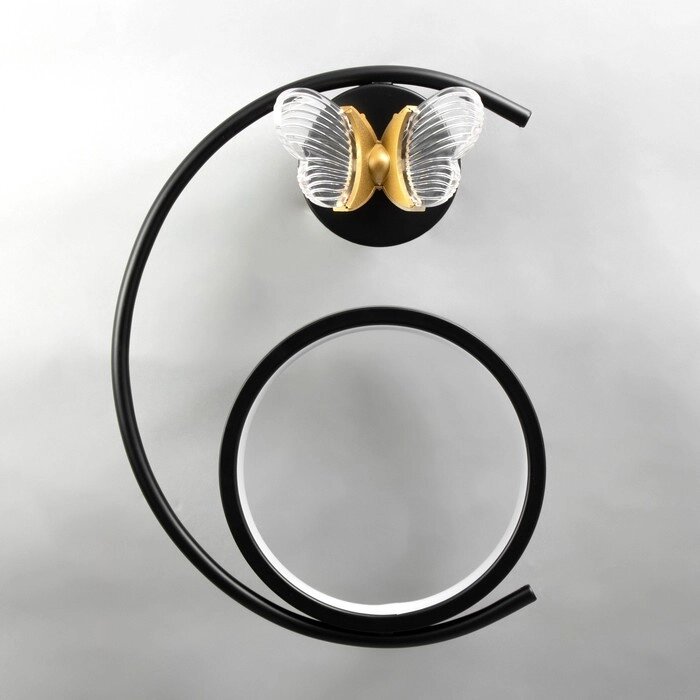 Бра "Бабочка" LED 15Вт 4000К черный 26х10х36см от компании Интернет-гипермаркет «MOLL» - фото 1