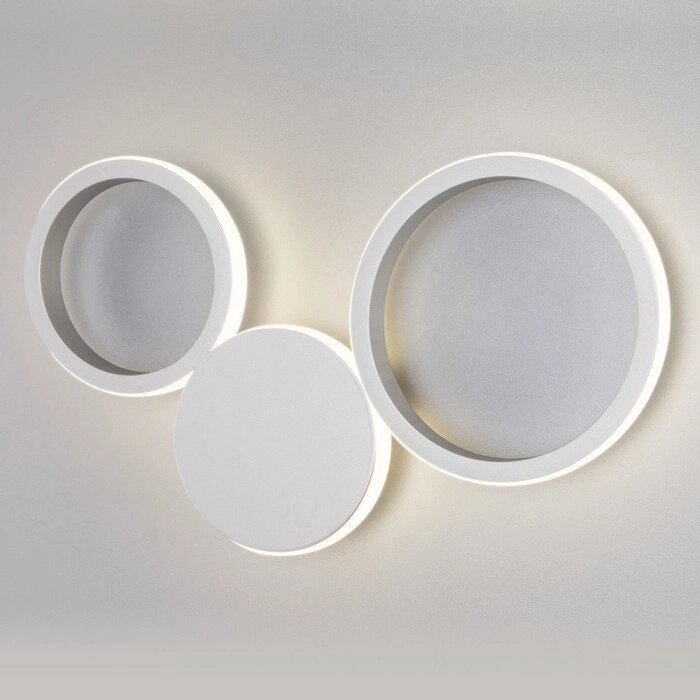 Бра Rings, 13Вт LED, 4200К, 1000лм, цвет серебро от компании Интернет-гипермаркет «MOLL» - фото 1