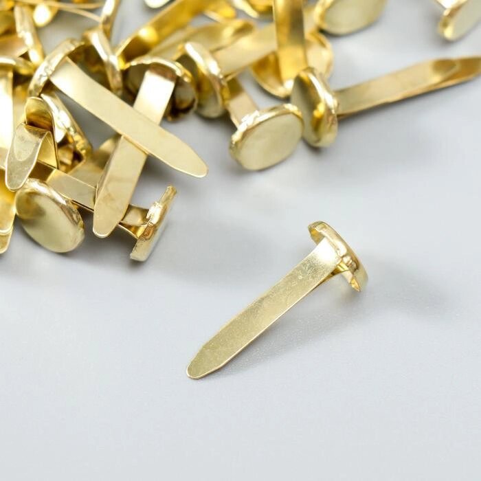 Брадсы для творчества металл "Золотые" набор 50 шт 1,9 см от компании Интернет-гипермаркет «MOLL» - фото 1