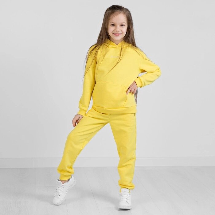 Брюки для девочек, рост 104 см, цвет желтый от компании Интернет-гипермаркет «MOLL» - фото 1