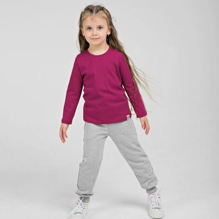 Брюки для девочки "Basic", рост 116 см, цвет серый от компании Интернет-гипермаркет «MOLL» - фото 1
