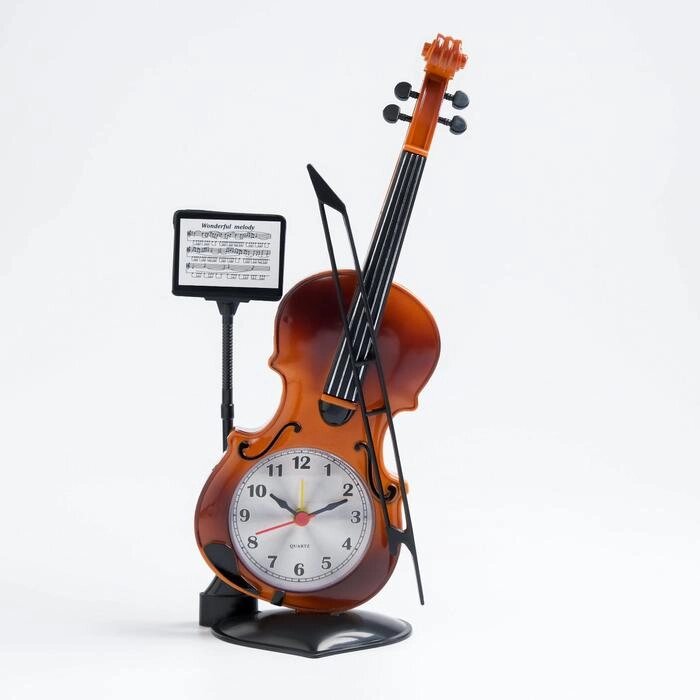 Будильник "Скрипка с пюпитром", 27х10 см, микс от компании Интернет-гипермаркет «MOLL» - фото 1