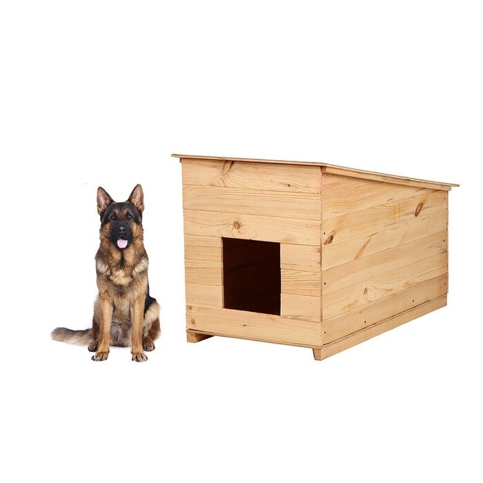 Будка для собаки, 70  60  110 см, деревянная, с крышей от компании Интернет-гипермаркет «MOLL» - фото 1