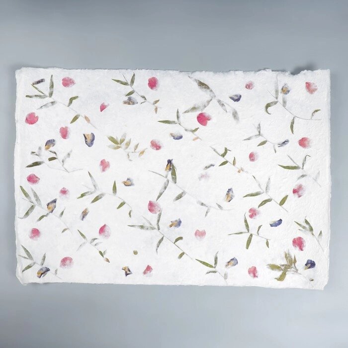 Бумага ручной работы с цветами и травами "Разнотравье" 55х80 см от компании Интернет-гипермаркет «MOLL» - фото 1
