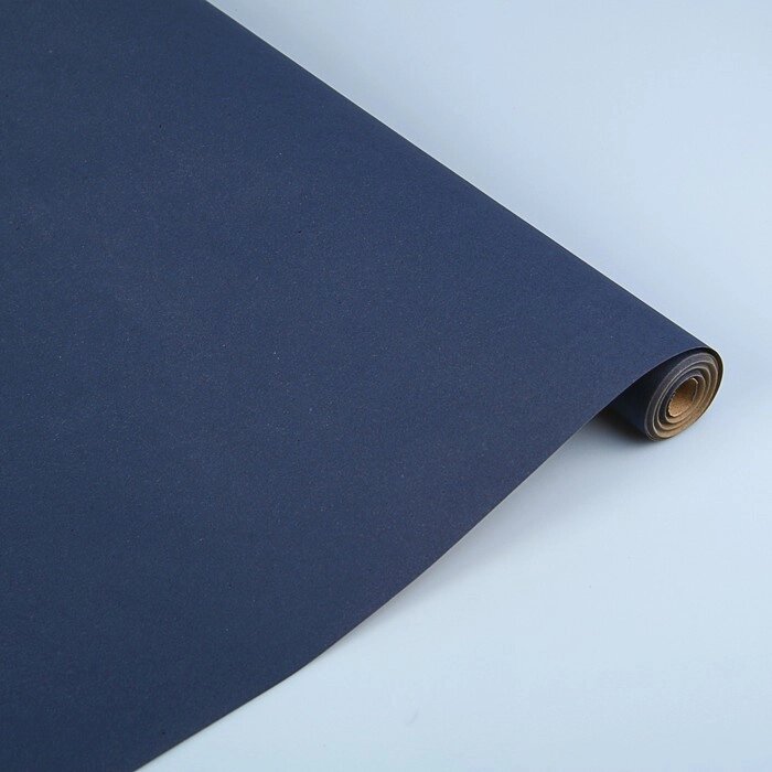 Бумага упаковочная крафт односторонняя "Синий", 0,7 х 10 м, 40 г/м² от компании Интернет-гипермаркет «MOLL» - фото 1