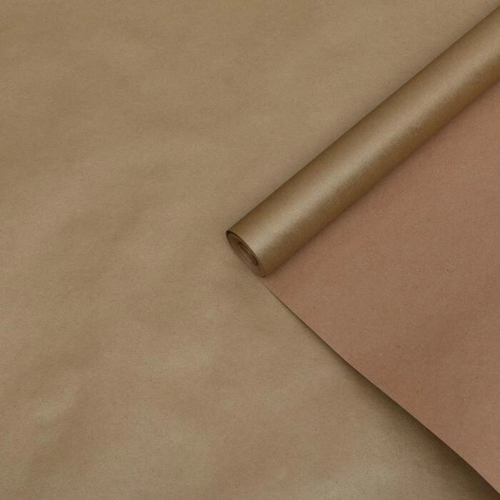 Бумага упаковочная крафт "Золотая пыль", 0,7 х 10 м, 70 г/м² /м2 от компании Интернет-гипермаркет «MOLL» - фото 1