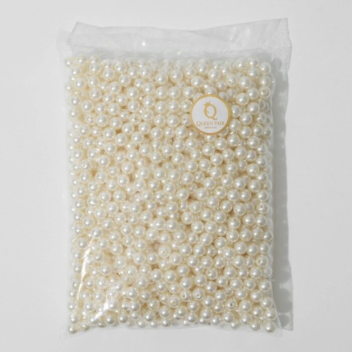 Бусины №10 "Жемчуг" , 500г (+/-20г), цвет белый от компании Интернет-гипермаркет «MOLL» - фото 1