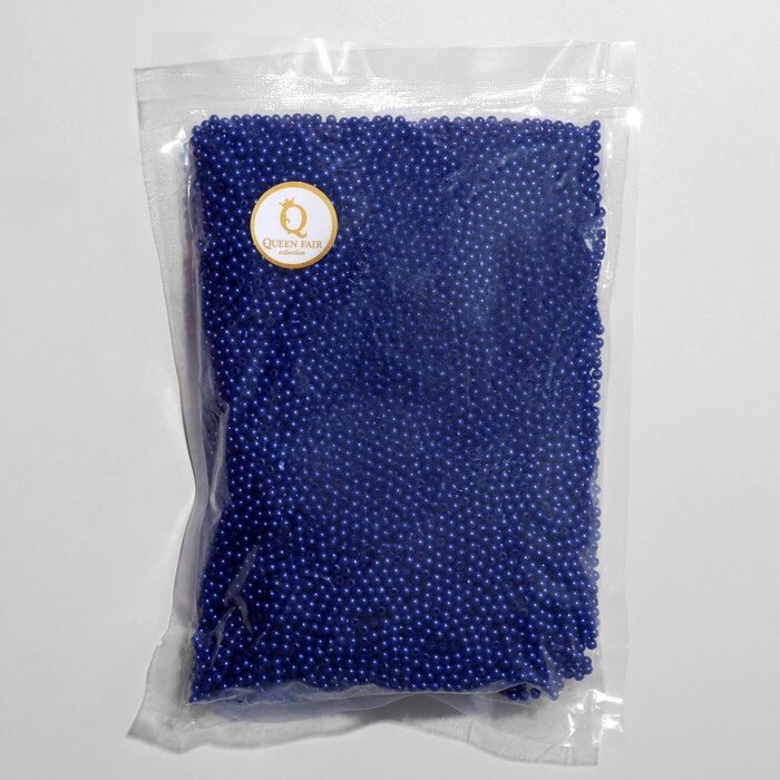Бусины №4 "Жемчуг" , 500г (+/-20г), цвет синий от компании Интернет-гипермаркет «MOLL» - фото 1