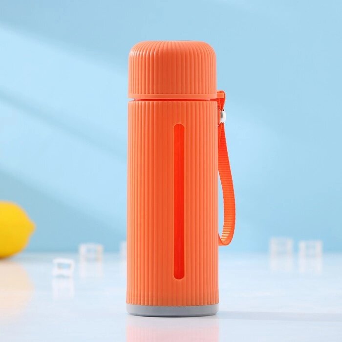 Бутылка для воды стеклянная "Успех", 500 мл, 7,221 см, цвет оранжевый от компании Интернет-гипермаркет «MOLL» - фото 1