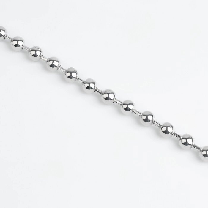 Цепочка железо шарики d8мм 100,5м серебряный АУ от компании Интернет-гипермаркет «MOLL» - фото 1
