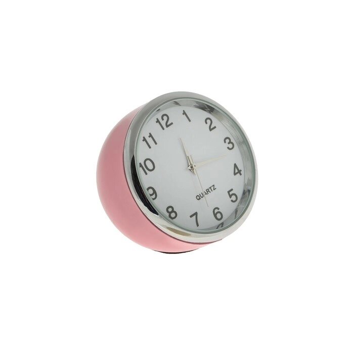 Часы автомобильные, внутрисалонные, d 4.5 см, розовые от компании Интернет-гипермаркет «MOLL» - фото 1