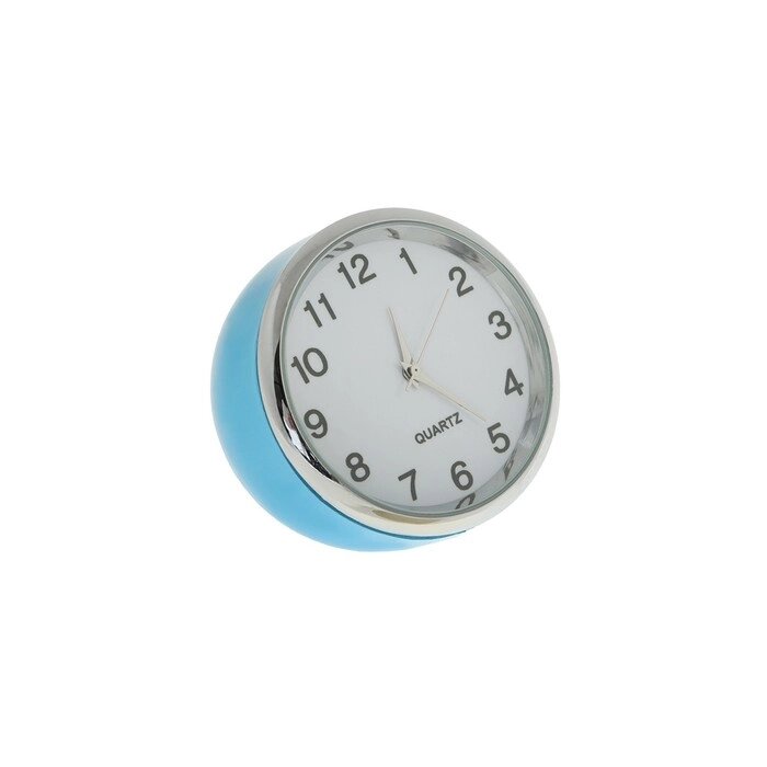 Часы автомобильные, внутрисалонные, d 4.5 см, синие от компании Интернет-гипермаркет «MOLL» - фото 1