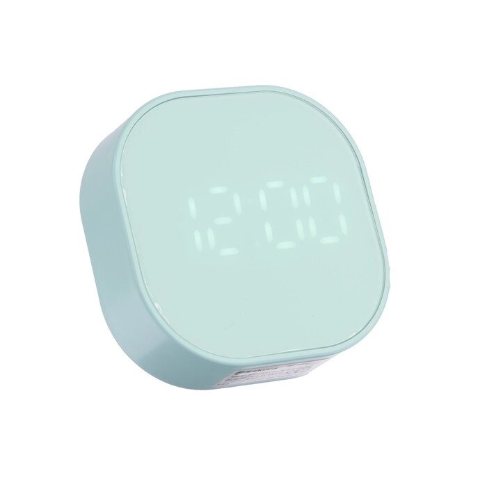 Часы-будильник Sakura SA-8524, электронные, будильник, магнит, 3хААА, зелёные от компании Интернет-гипермаркет «MOLL» - фото 1