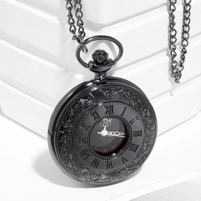 Часы карманные "Классика", кварцевые, цепочка l-40 см, d-4.5 см от компании Интернет-гипермаркет «MOLL» - фото 1