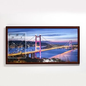 Часы-картина настенные, серия: Город, "Сан-Франциско", 50х100 см, микс