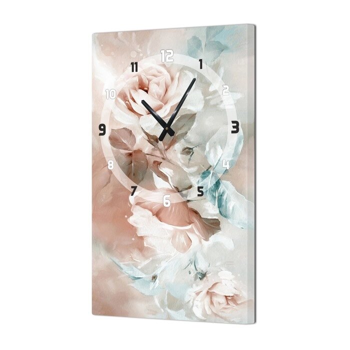 Часы-картина настенные, серия: Интерьер, "Цветы", плавный ход, 35 х 60 см от компании Интернет-гипермаркет «MOLL» - фото 1