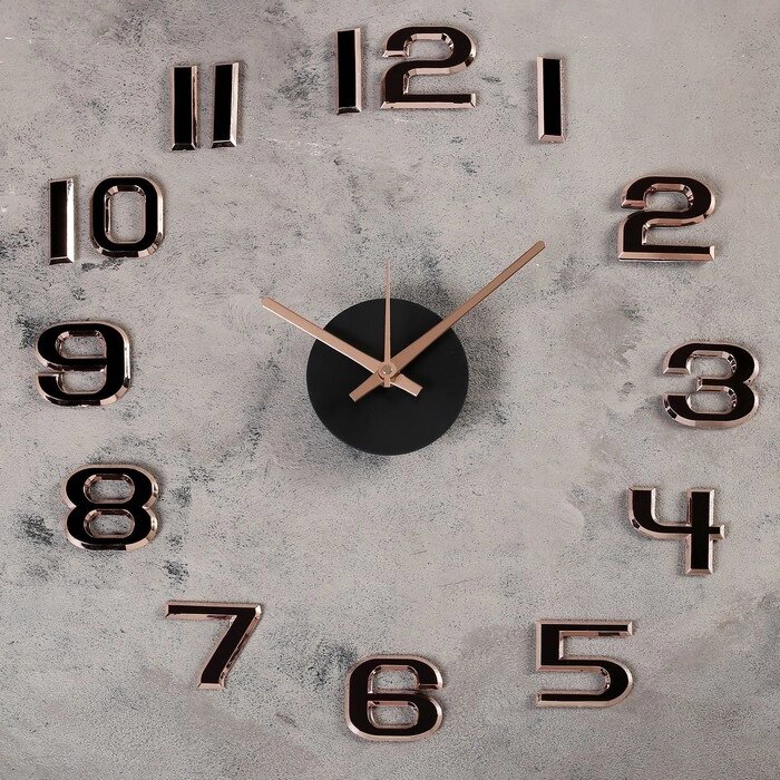 Часы-наклейка DIY "Данбери", золотистые, 50 см, плавный ход (+механизм), микс от компании Интернет-гипермаркет «MOLL» - фото 1