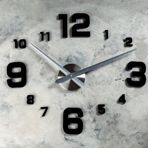 Часы-наклейка DIY "Эндерлин", чёрные, 120 см (механизм)
