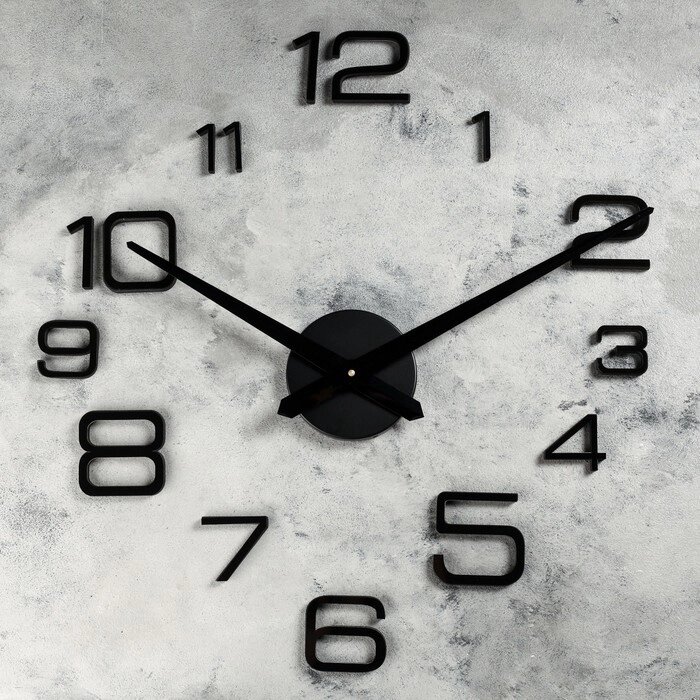 Часы-наклейка DIY "Мита", чёрные, (+механизм) 120 см от компании Интернет-гипермаркет «MOLL» - фото 1