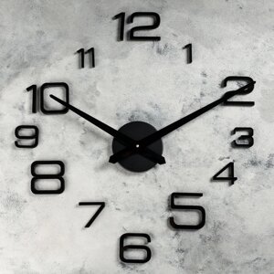 Часы-наклейка DIY "Мита", чёрные, механизм) 120 см