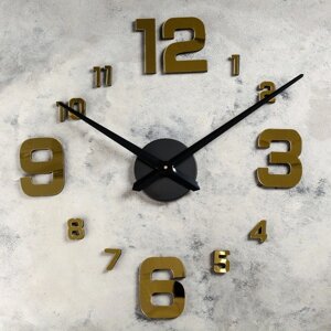 Часы-наклейка DIY "Паоли", золотые, 120 см (механизм)