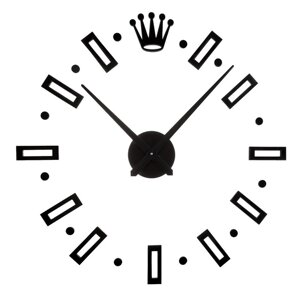 Часы-наклейка, серия: DIY, "Соломон", d-120 см, сек стрелка 39 см, цифра 13 см, АА, черные