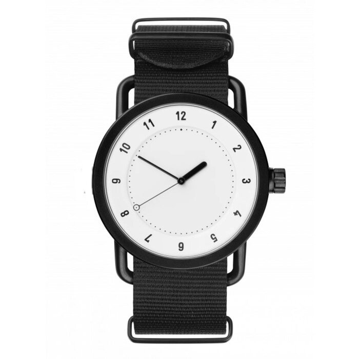 Часы наручные мужские, d-4 см, черные, с белым циферблатом от компании Интернет-гипермаркет «MOLL» - фото 1