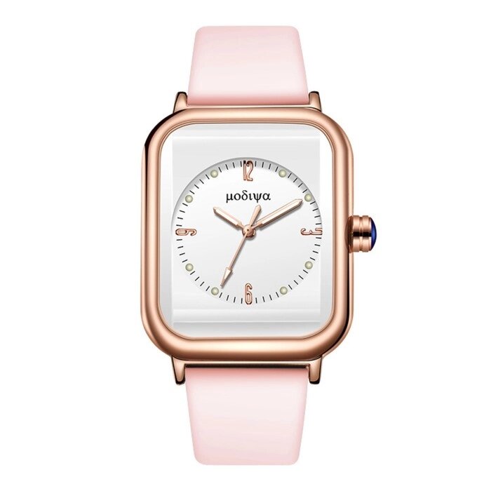 Часы наручные женские, d-3.5 см, розовый ремешок от компании Интернет-гипермаркет «MOLL» - фото 1